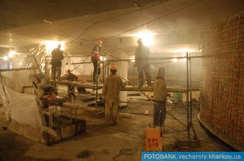 Строительство станции метро «Алексеевская»