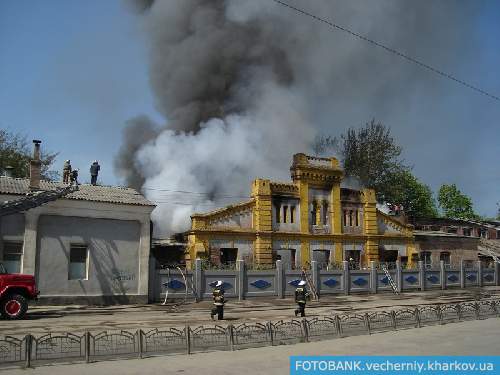 Пожар на вагоноремонтном заводе в Харькове