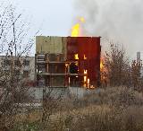 В Харькове возле завода Шевченко громко горело