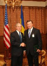 Встреча Виктора Януковича и  Джорджа Буша