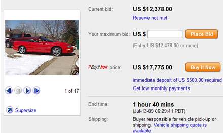 До сих пор на eBay можно было найти только подержанные машины от GM